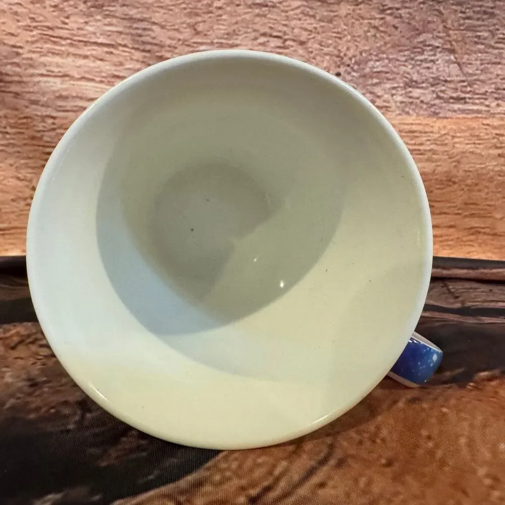Alaska Moose Mug Blue White 15oz Ceramic Starry Night Mountains Souvenir